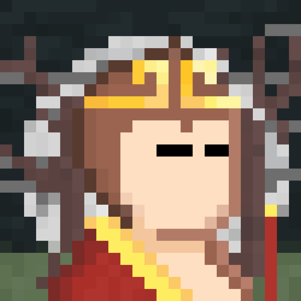 Gold circlet portrait, sealed into blocks